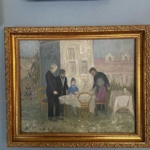 original oil painting,framed. ‘the reunion’